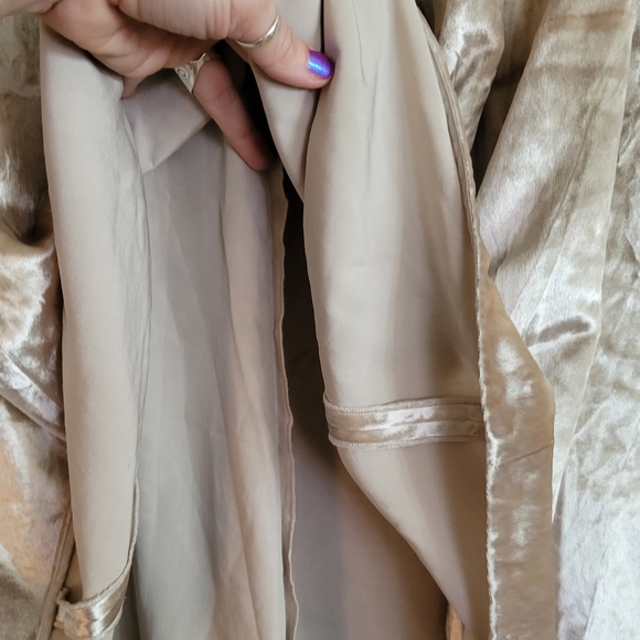 VINCE Velvet Paneled Midi Skirt Cream - Picture 6 of 13